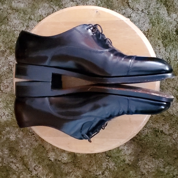 FLORSHEIM Men's Retro Dressy Black Oxford Lace-up Shoes - Toe Cap Style - Sz 9D - Picture 4 of 15